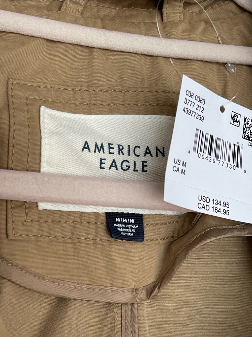 American Eagle Outfitters Tan Trench Coat with Belt - Picture 4 of 4
